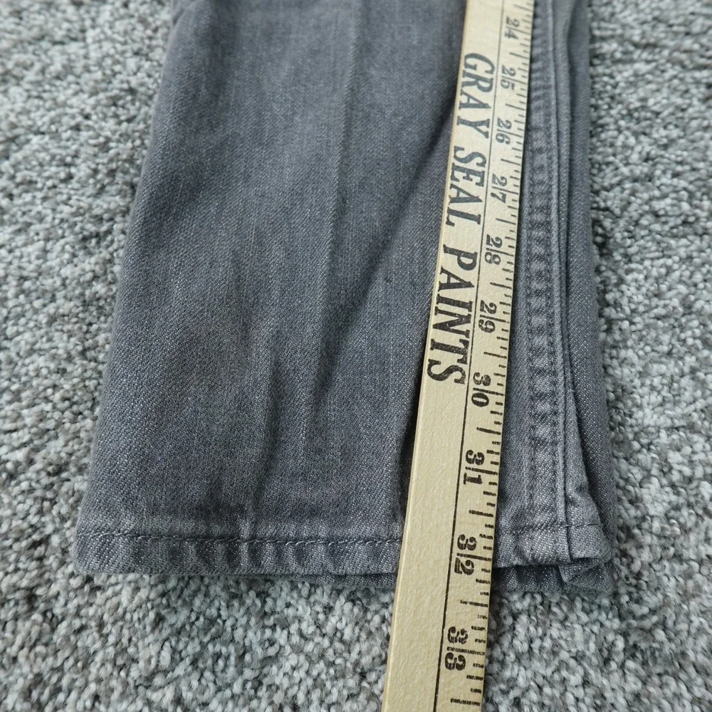 Levis Jeans Mens 32X34 Gray Black Denim‎ Pants Straight Leg Western Buckle Back